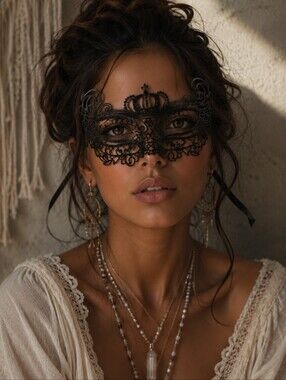 4/$15 Elegant Black Lace Masquerade Mask Party Costume Sexy Lingerie
